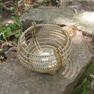 Golden Metal Vintage Cookie jar, Bowl with Handles, Corded Bowl, Decor bowl for candy,  Serving patt