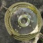 Golden Metal Vintage Cookie jar, Bowl with Handles, Corded Bowl, Decor bowl for candy,  Serving patt