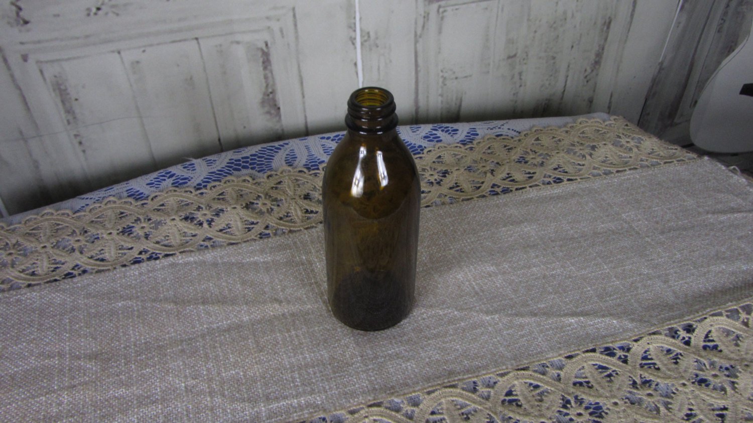 NEVER BEEN USED!!! Retro Amber Glass Vase, Brown Glass Art Deco, brown Glass Decor Vase, Halloween D