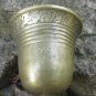 Golden midcentury lookind cup with writing, Dark Golden Goblet Hand Curved For Vine, Game of thrones