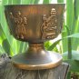 Wide midcentury lookind cup with siluetes, Dark Bronze color Goblet Curved For Vine/Cognac, Game of 