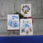 Cute and Lovly White Baclground Christmas Animals Pictures Post Cards NEW Unused, Set of 3 Cute Anim
