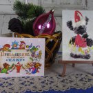 NEW Unused Russian Classic Fairy Tale Characters Post Card Christmas Party Invintation, Cute Stuffed