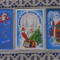 Set of 3 Christams Post Cards On Blue Background Santa Claus with Gifts, Dez Moroz Russian Happy New
