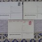 Set of 3 Christams Post Cards On Blue Background Santa Claus with Gifts, Dez Moroz Russian Happy New