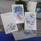 Set of 5 Awesome Greating Christmas Post Cards With Birds and Winter Ornaments, Never Been Used NEW 