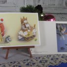 Set of Two Big and Awesome Fancy NEW Unused USSR Classic Postcards for Christmas Greeting, New Year 