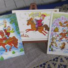 Three CLassic Winter Christmas Pictures of Zhukova, Never Been used NEW Post Cards for Christmas Tim