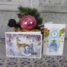 Two Great Condition Christmas Post Cards from USSR, Soviet Union Christmas, Old Postcards Set of 2, 