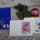Vintage Fancy Cute Post Cards New Year/Christmas Greetings Gifts, Set of Three Greeting Christmas Ca