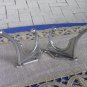2 Light Medium Wall Rack Hooks USSR 1970s, Medium Soviet Vintage Aluminium Clothes Hook, Medium Clot