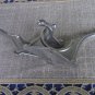 2 Light Medium Wall Rack Hooks USSR 1970s, Medium Soviet Vintage Aluminium Clothes Hook, Medium Clot