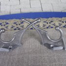 2 Small Wall Rack Hooks USSR 1970s, Soviet Vintage Aluminium Clothes Hook, Clothes hangers, DIY Proj