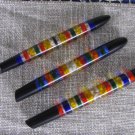Colorfool Set Of 3 Pens With Plexiglass Handles For DIY Projects Screw Attached, Great USSR Pen Set 