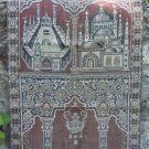 Cotton/silk vintage prayer rug, Christmas Eastern  small tablecloth, cotton/silk prayer rug, placeme