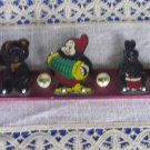 Fairy Tale Vintage Wall Hook, Children Wall Hanger,4 Hooks, Towel Clothing Hanger, Vintage Retro Hin