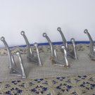 Five Huge Wall Rack Hooks USSR 1970s, Five Soviet Vintage Huge Aluminium Clothes Hook, Clothes hange
