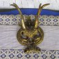 Goldem Colored Ram Horns Hinge With Two Hook Wall Decor Hallway Wardrobe, Huge Ram Horns Hook Decor 