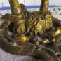 Goldem Colored Ram Horns Hinge With Two Hook Wall Decor Hallway Wardrobe, Huge Ram Horns Hook Decor 