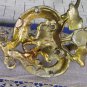 Goldem Colored Ram Horns Hinge With Two Hook Wall Decor Hallway Wardrobe, Huge Ram Horns Hook Decor 