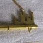 Golden Key Hinge With Four Hooks And Chain, Golden Key Shape Utensils/Wardrobe Multi Hook Decor Gift