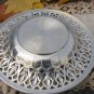 Metal Silver Colored Bowl For Fruits With Ornaments, Thin Metal Plate Bowl Kithcen Shabby Decor, No 