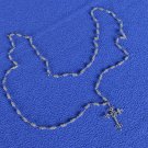 Metal Silver Colored Filigrie Chain And Cross, Christmas Jewelry Gift Idea Silver Metal, Pendant Cro