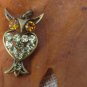 Owl Vintage Small Cute Pendant Jewelry With Rhinestones, Birthday Christmas Gift For Her Idea, Perfe