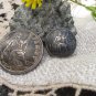 Pack Of Two Assorted Vintage Shabby Buttons, DIY Project Metal Antique Looking Buttons Pack, Two But