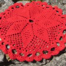 Red Crochet Table Napkin Christmas Santa Decor Idea, Christams Ideal Table Decor Gift, Shabby Handma