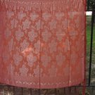 Red Floral Silk Acrilyc Vintage Shawl With Tassels, Asian Style Scarf With Long Tassels, Red Accesor
