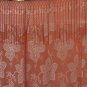 Red Floral Silk Acrilyc Vintage Shawl With Tassels, Asian Style Scarf With Long Tassels, Red Accesor