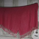 Red Tasseled Viscose Plus Lurex Couzy Warm Winter Scarf, Christmas Shawl Accessorie Gift For Her, Co