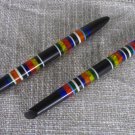 Slim Set Of Two Plexiglass DIY Handles, Old and Fancy Plexiglas 2 Pen Set, USSR Plexiglas Pen Gift I