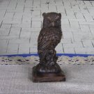 Smart Owl Brown Plastic Figurine Perfect Teacher Gift, Curved Patterned Brown Owl Table Gift Figurin
