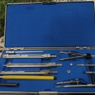 Soviet Big Case Of Drawing Twelve Instruments, Professional Drawing Set, Vintage Drafting Tools Set,