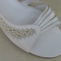 White Vintage Leather Hi Heels Shoes, Womens Hi heels 9-9.5 US Size Perfect For White Dress, White W