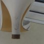 White Vintage Leather Hi Heels Shoes, Womens Hi heels 9-9.5 US Size Perfect For White Dress, White W