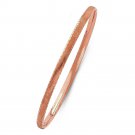 14K Red Rose Gold Beautiful Design Fancy Hollow Light Hammered Cut Ladies Bangle