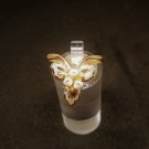 14k Multi Tone Gold Natural Genuine Leaf Jewelry Round Diamond Engagement Ring