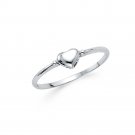 14k Gold Fancy Designer Simple Heart Band Ring - Size 7