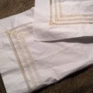 Sferra Lace Shams White with Ivory inset