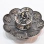 Tibetan Copper Lotus Shape Incense Burner & Candle Holder with Vajra