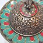 Tibetan Turquoise Lotus Special Shape Incense Burner with Vajra