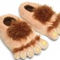 Unisex Savage Hairy Hobbit Feet Big Feet Funny Slippers Warm Home Couples Slippers