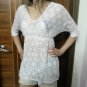 Women's White Lace Dress Sexy Bikini Cover-up See-through tops gift Travel Swimwear clothing