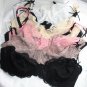 Women's Sexy lace gauze embroidery Ultra-thin Push up Bra Brief Panties Sets plus size sleepwear