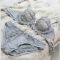 Women's sexy Ultra-Thin Floral Transparent Embroidery Bra briefs Set Lace Underwear plus size