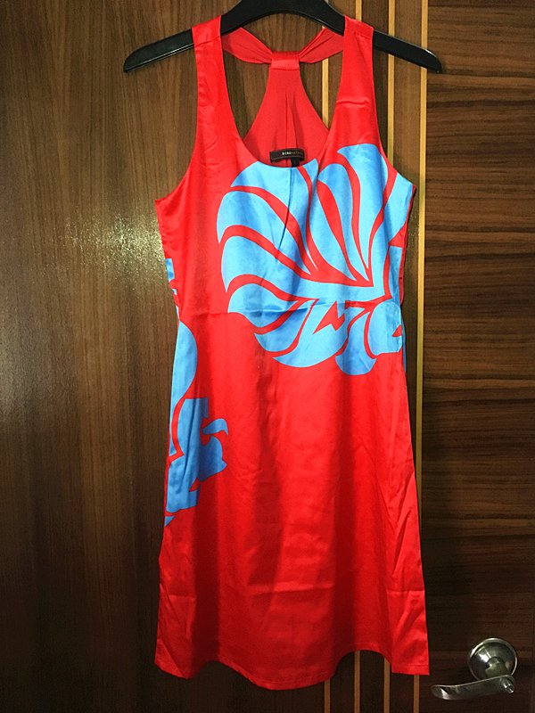 New women's sexy off shoulder red blue dress wedding dress casual one-piece dress clothes Size S