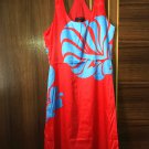 New women's sexy off shoulder red blue dress wedding dress casual one-piece dress clothes Size S